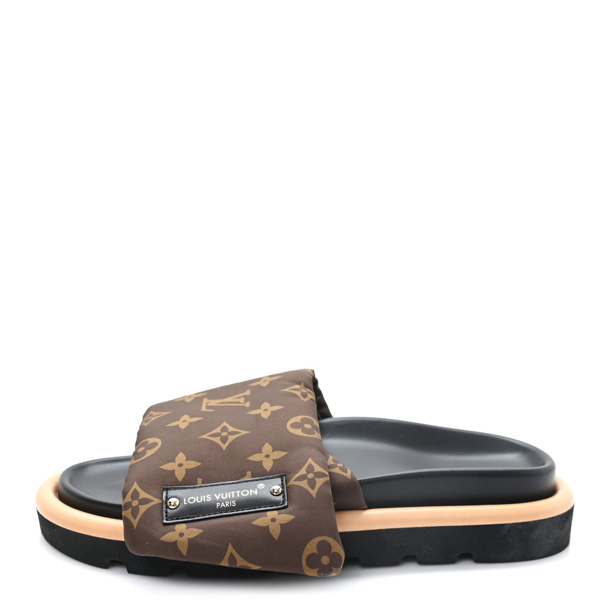 Nylon Monogram Pool Pillow Comfort Mule 36 Cacao Brown