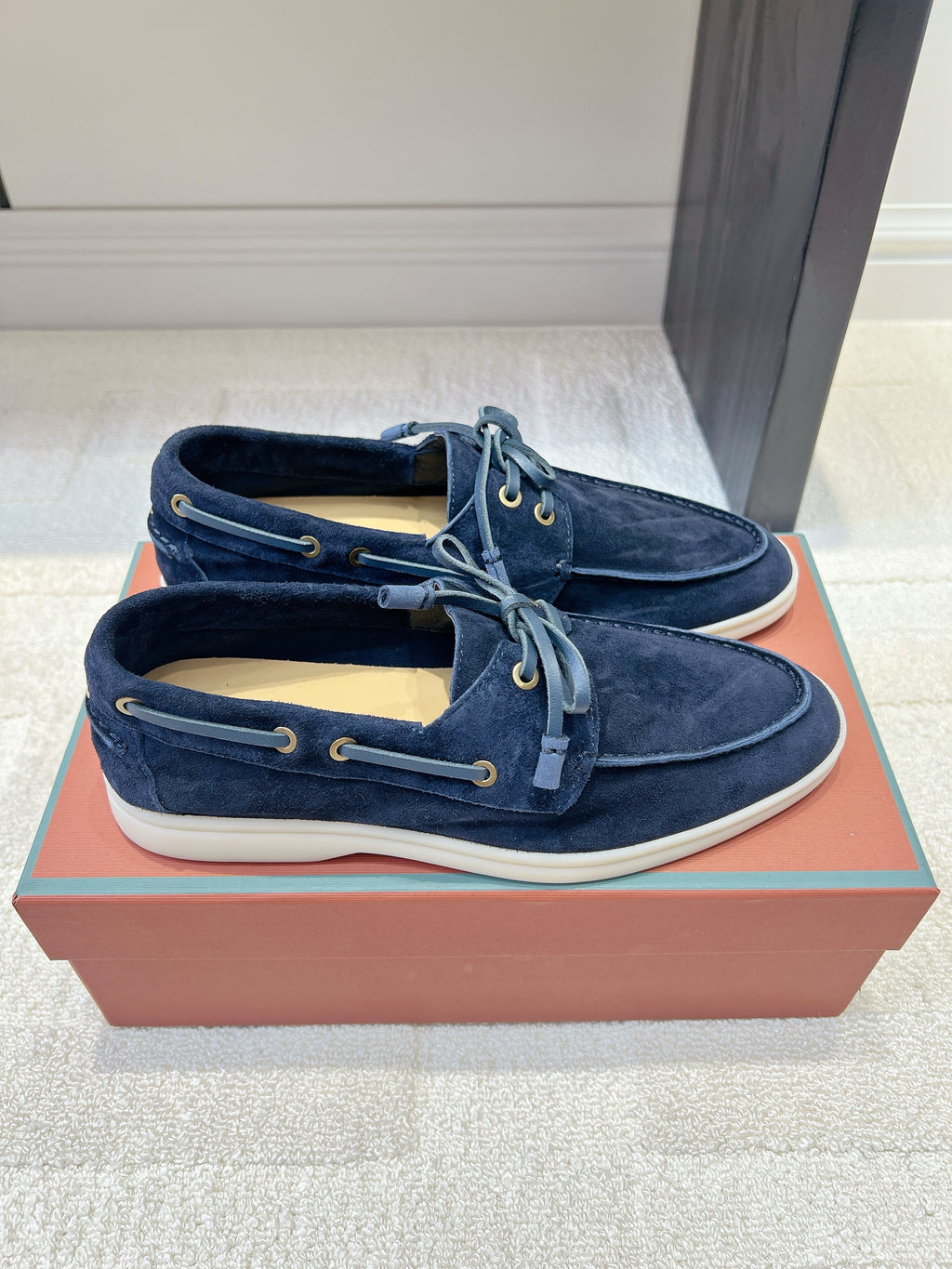 Classic Suede Boat Loafers – Casual Lace-Up Deck Shoes