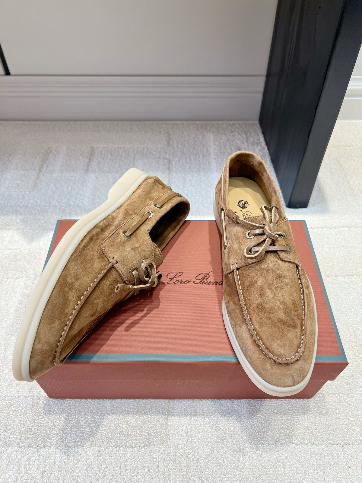 Classic Suede Boat Loafers – Casual Lace-Up Deck Shoes