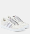 Screener embellished leather sneakers