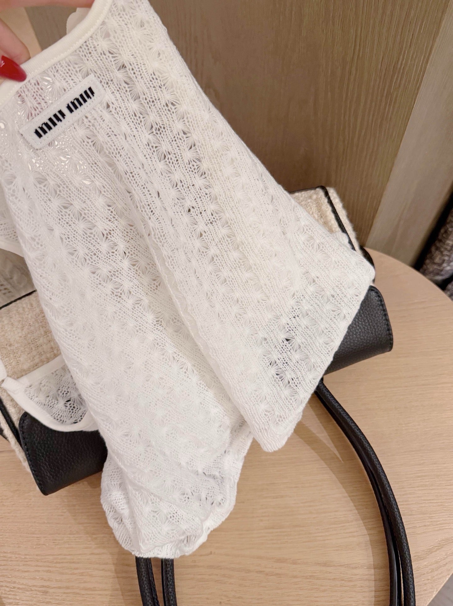 Sheer Lace Knit Layering Top