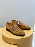 Suede Penny Loafers