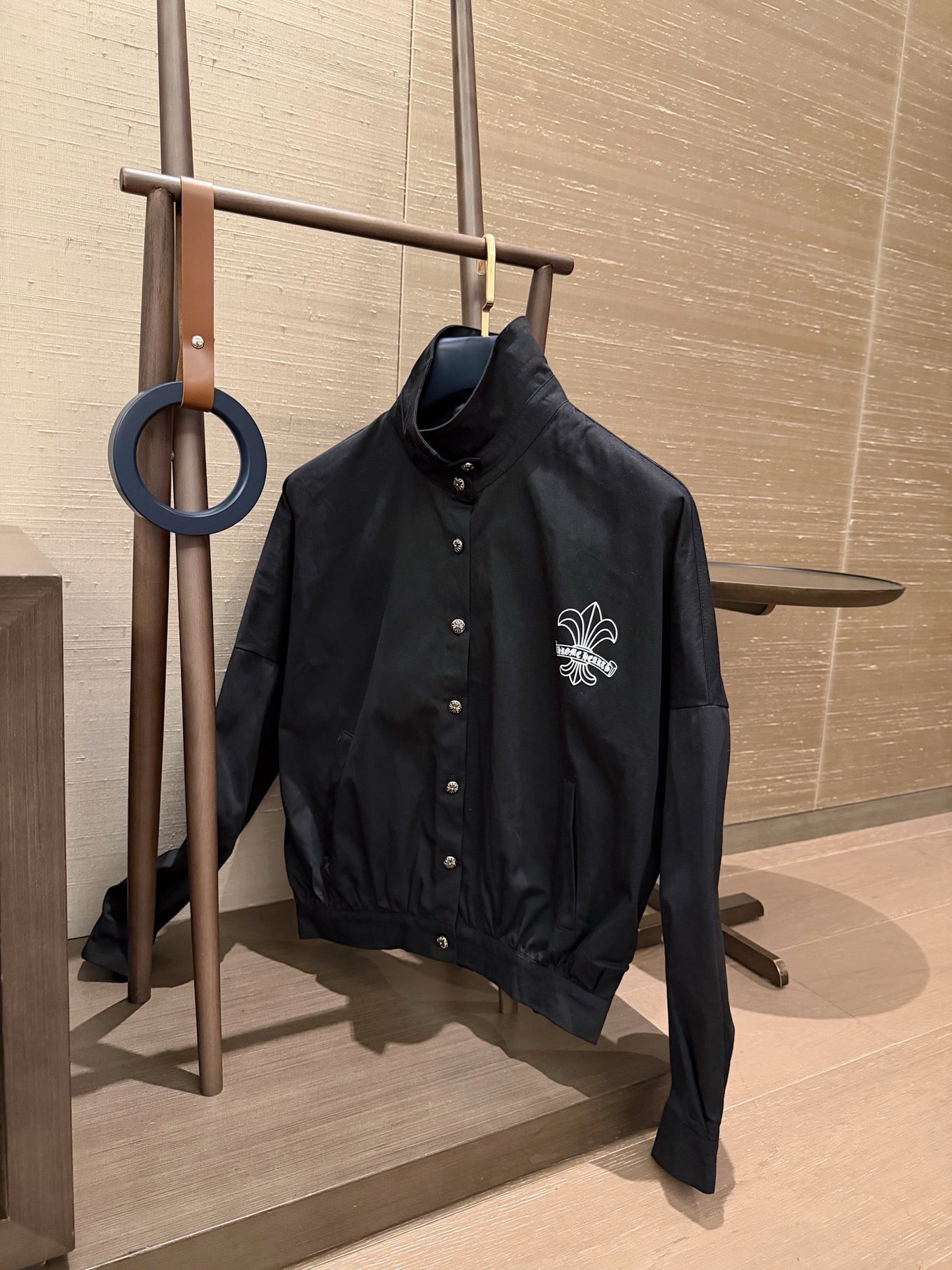 Embroidered Stand-Collar Jacket