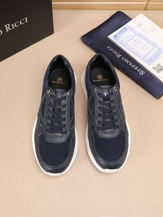 Calfskin leather and suede Octane sneakers