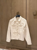 Ivory White Denim Jacket