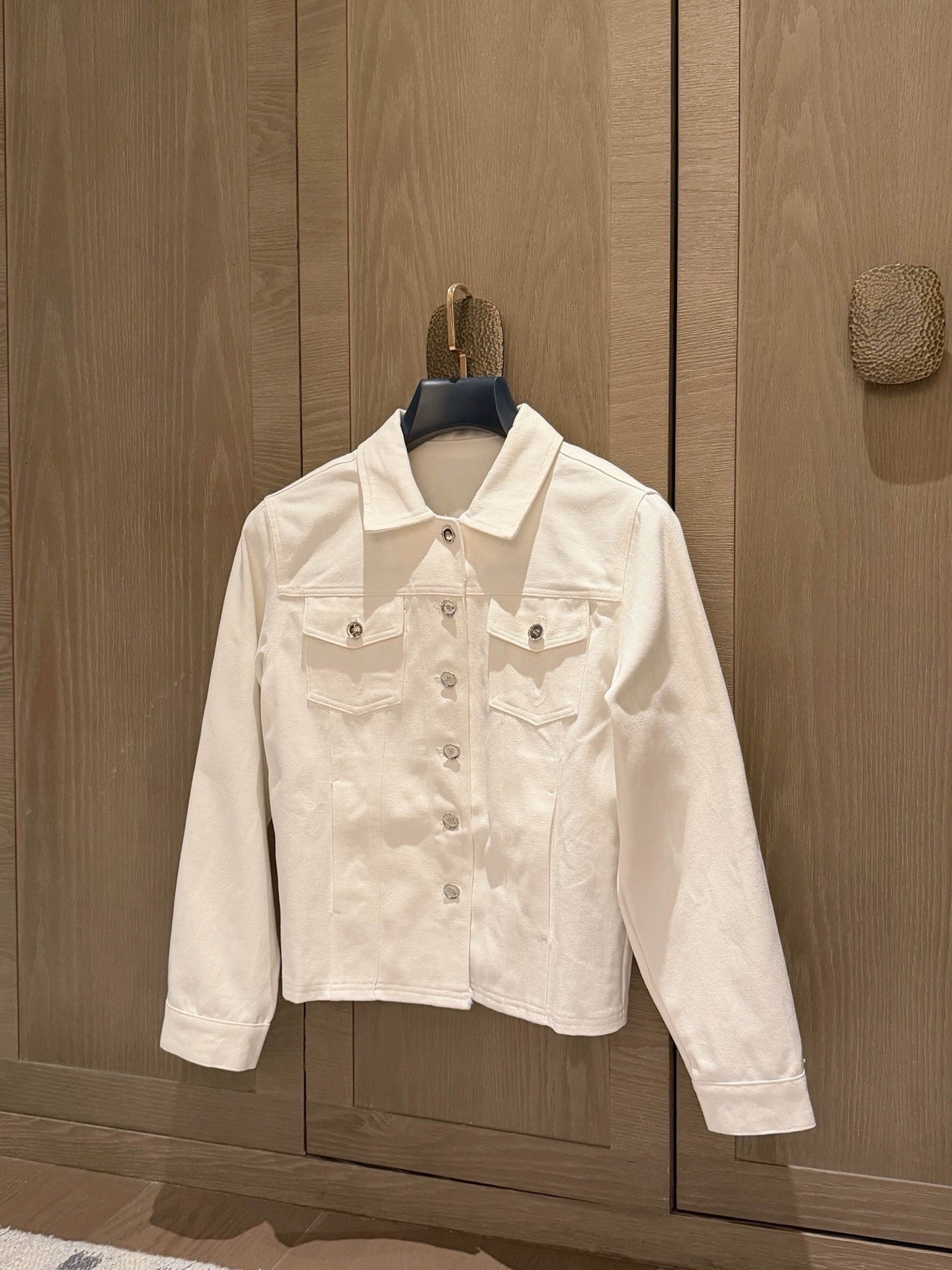 Ivory White Denim Jacket