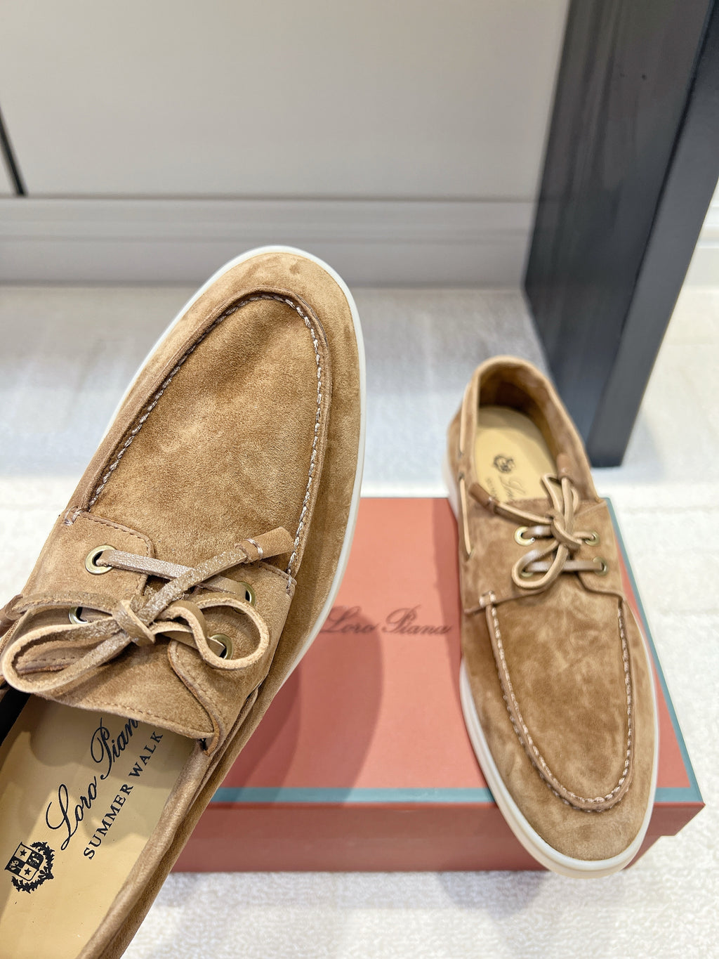 Classic Suede Boat Loafers – Casual Lace-Up Deck Shoes