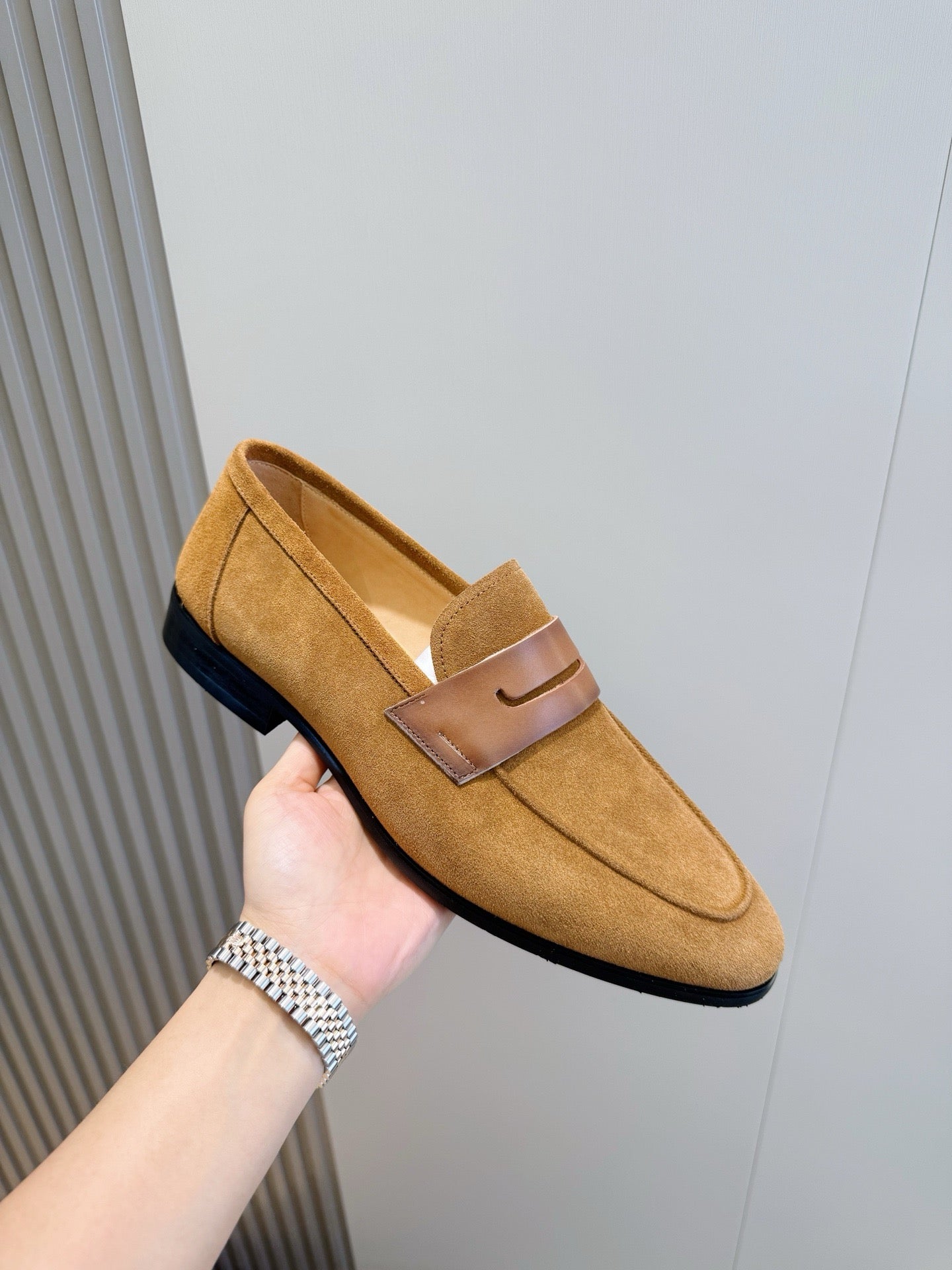 Suede Penny Loafers