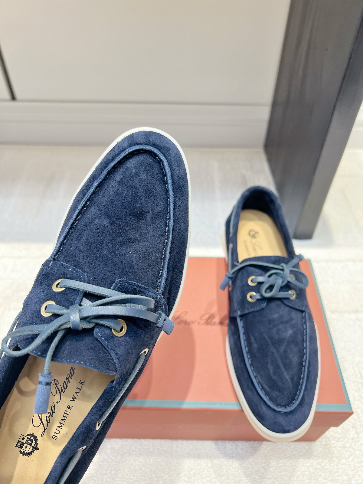 Classic Suede Boat Loafers – Casual Lace-Up Deck Shoes