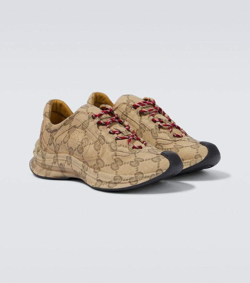 Run leather sneakers