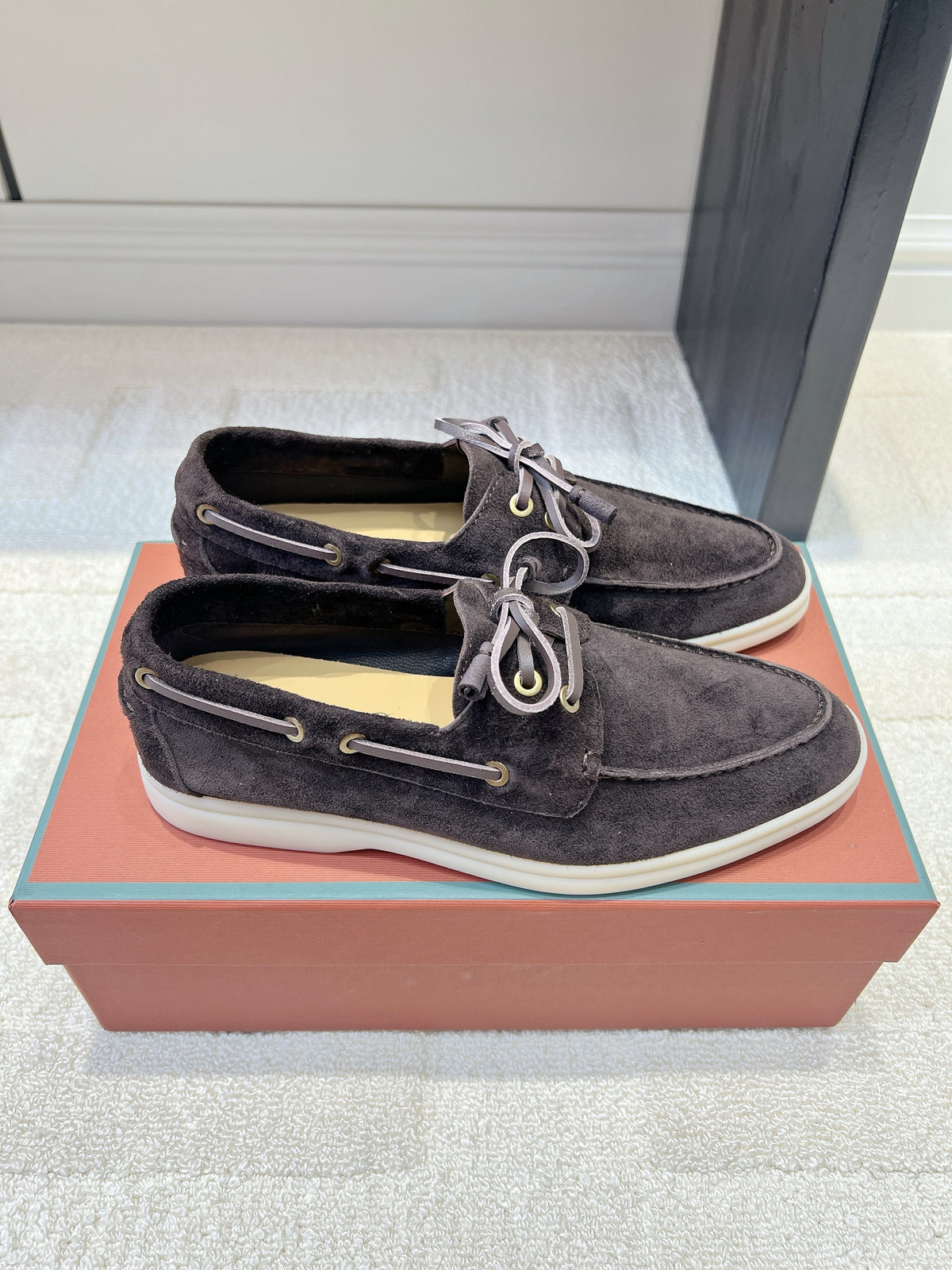 Classic Suede Boat Loafers – Casual Lace-Up Deck Shoes