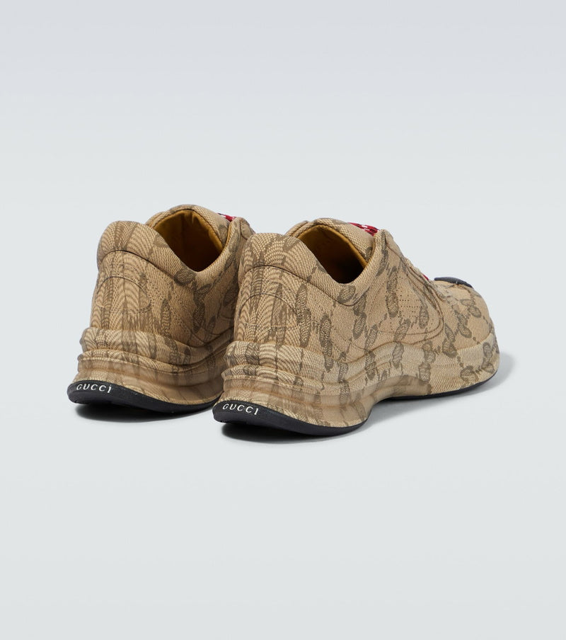 Run leather sneakers