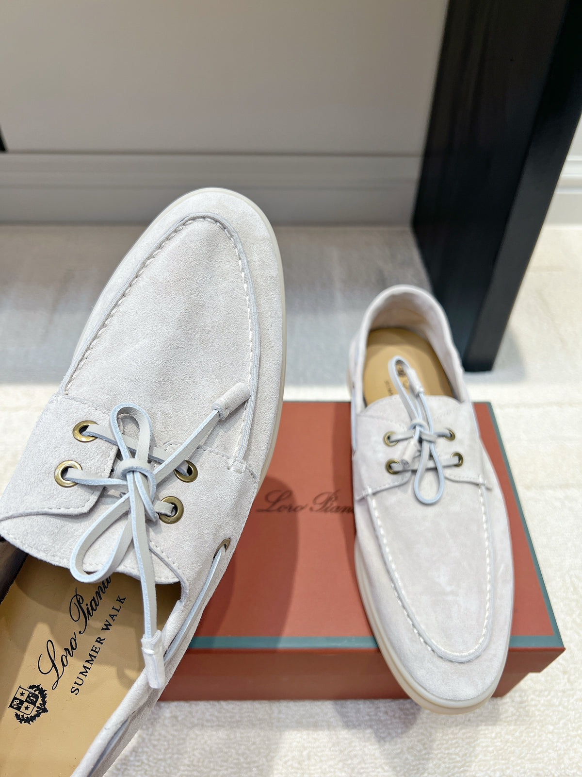 Classic Suede Boat Loafers – Casual Lace-Up Deck Shoes