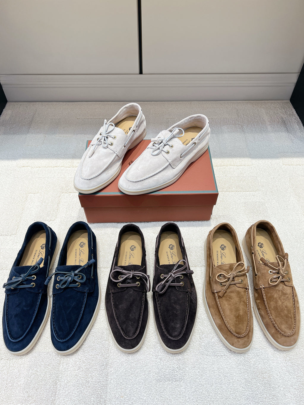 Classic Suede Boat Loafers – Casual Lace-Up Deck Shoes