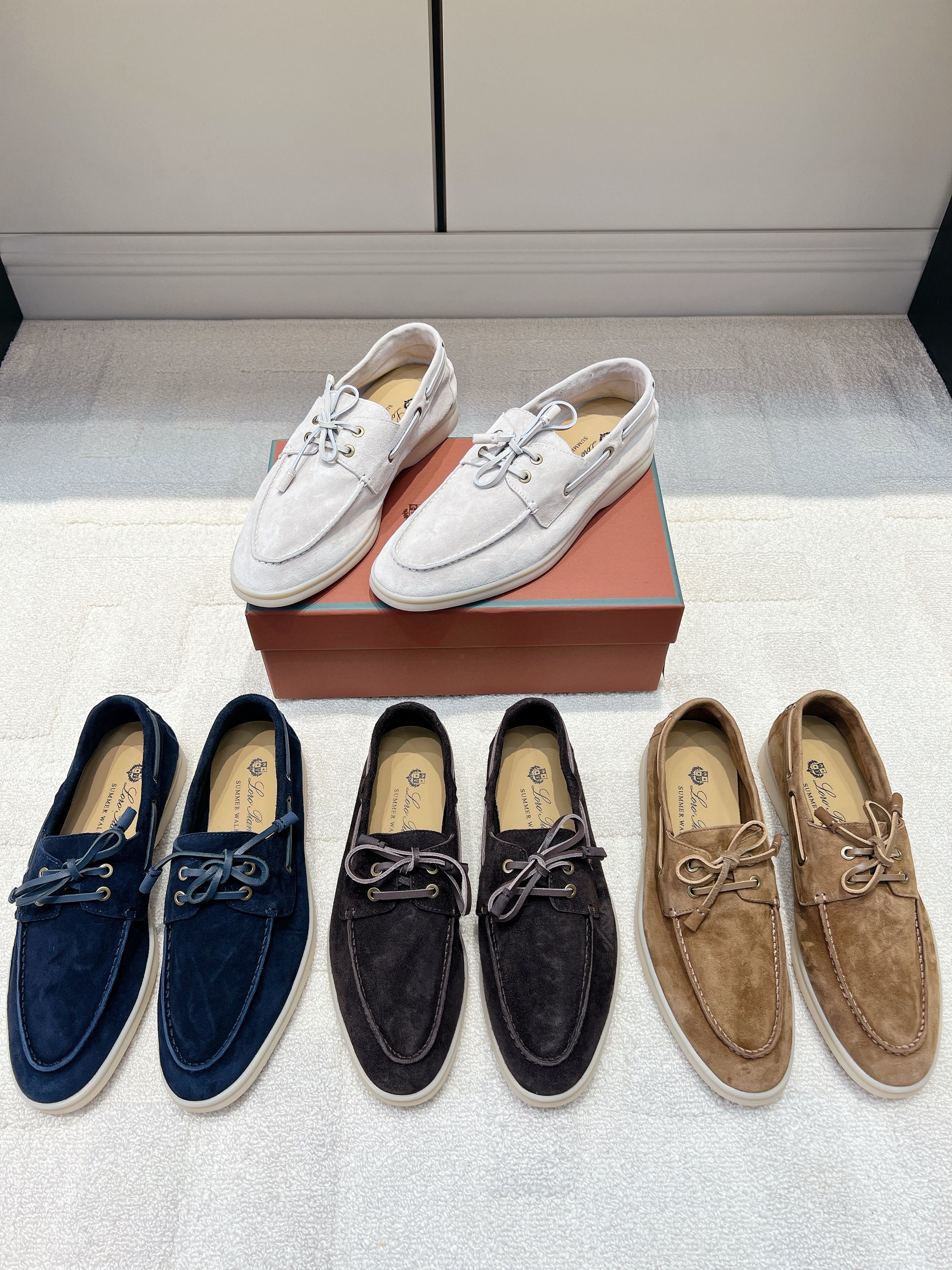 Classic Suede Boat Loafers – Casual Lace-Up Deck Shoes