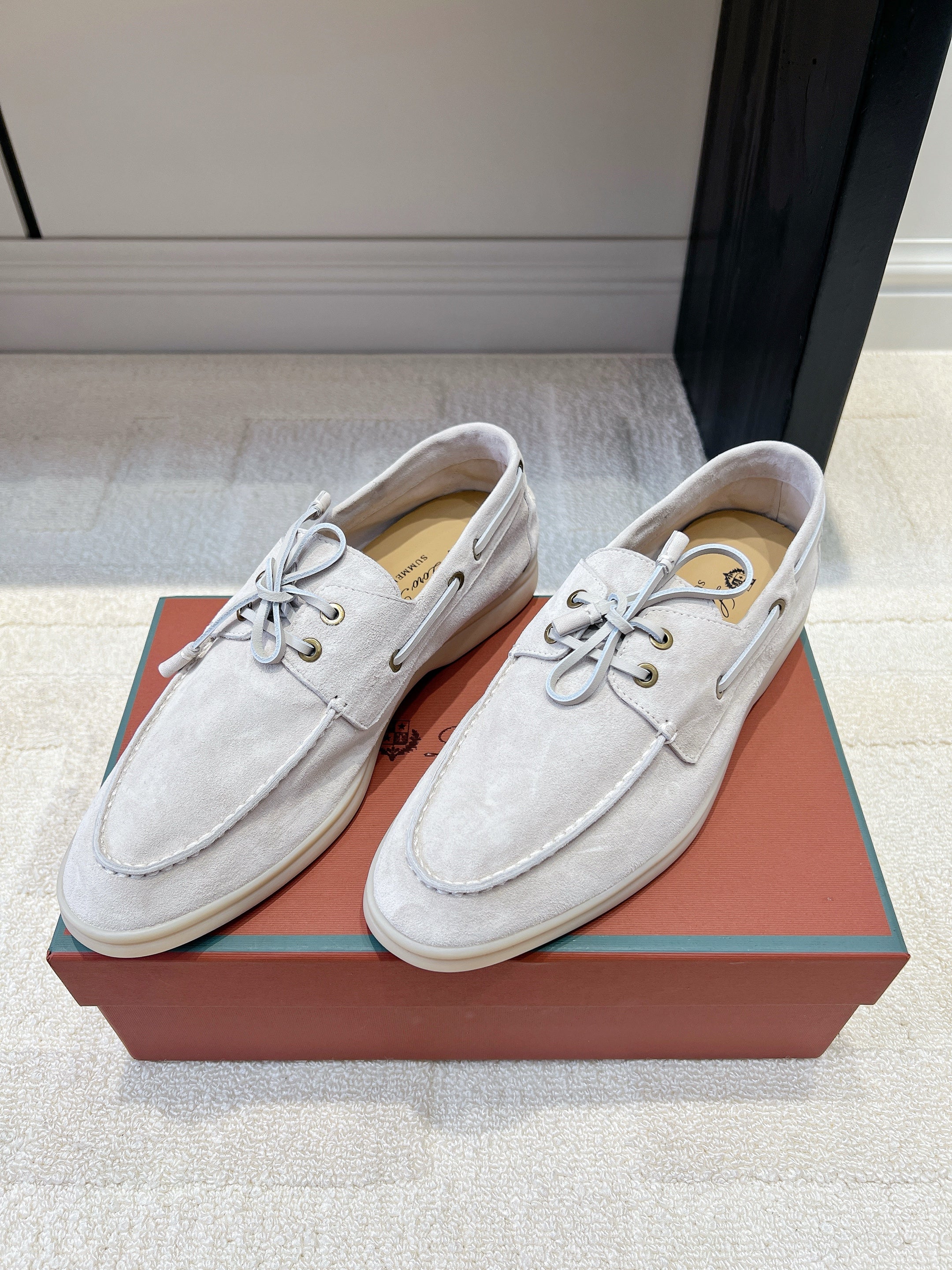 Classic Suede Boat Loafers – Casual Lace-Up Deck Shoes