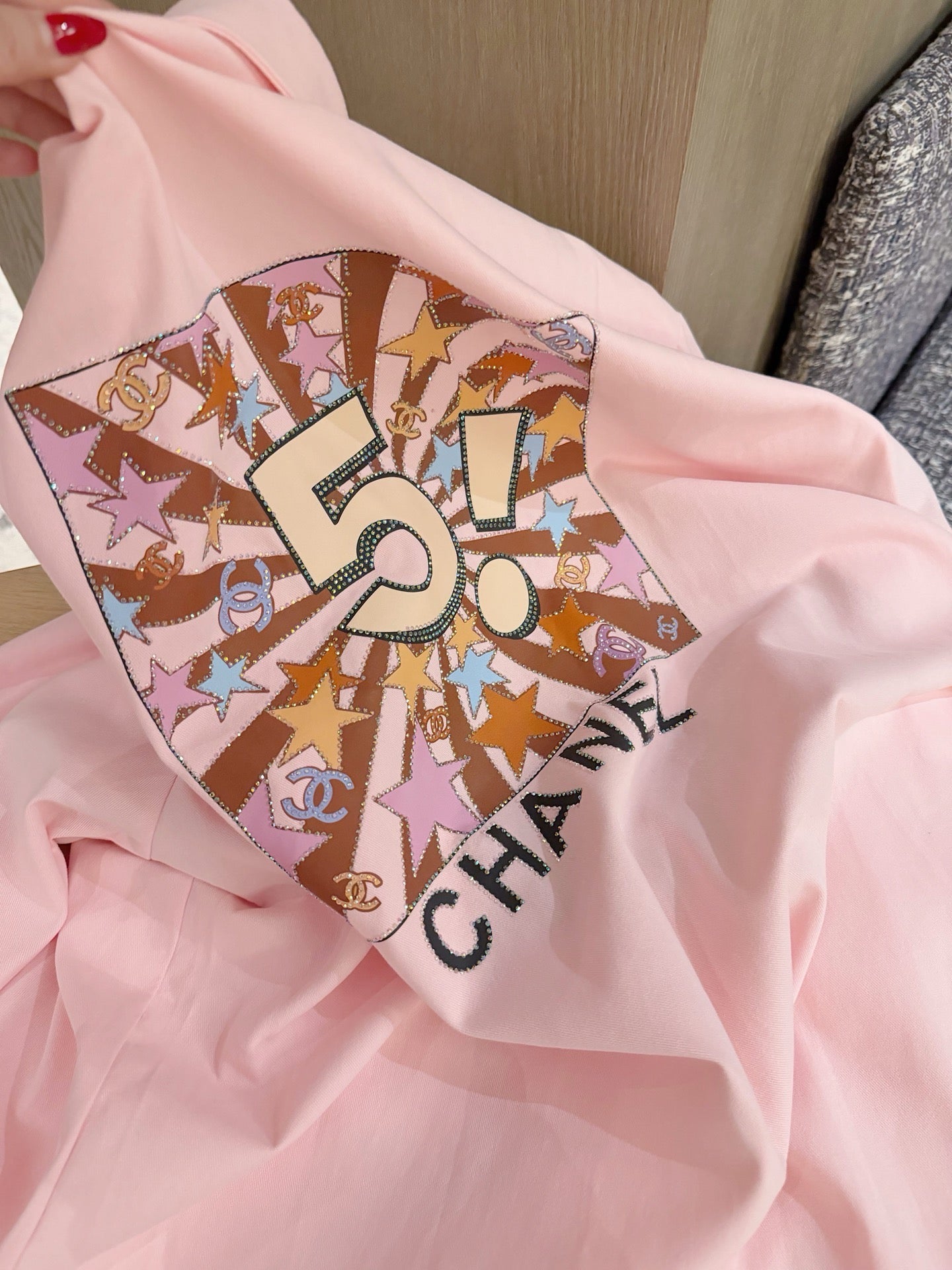 Soft Embellished Logo Button-Up Shirt
