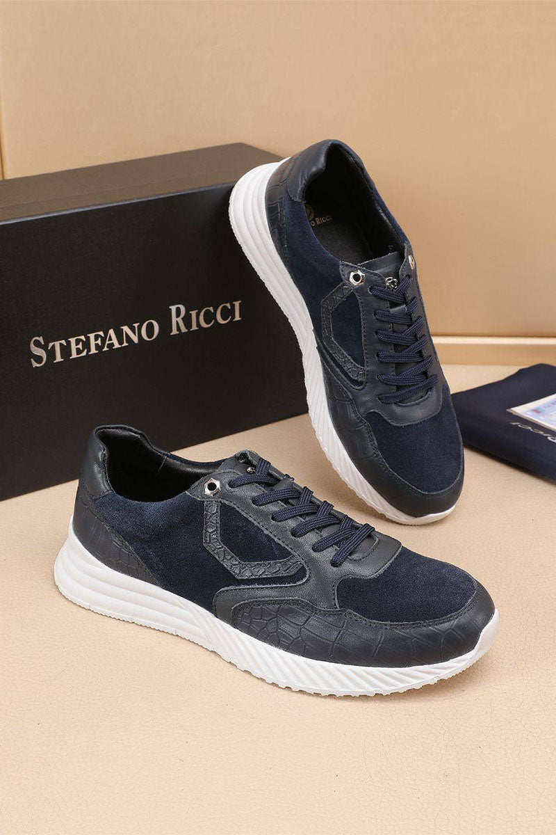 Calfskin leather and suede Octane sneakers