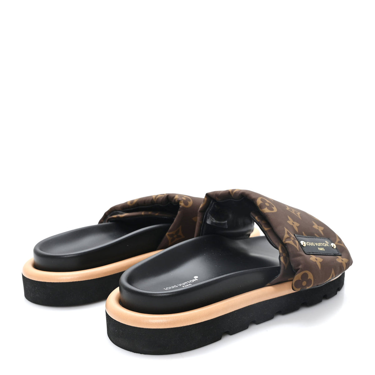 Nylon Monogram Pool Pillow Comfort Mule 36 Cacao Brown
