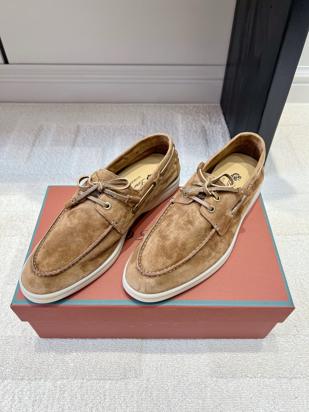 Classic Suede Boat Loafers – Casual Lace-Up Deck Shoes