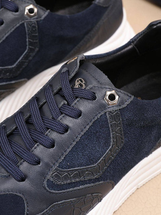 Calfskin leather and suede Octane sneakers