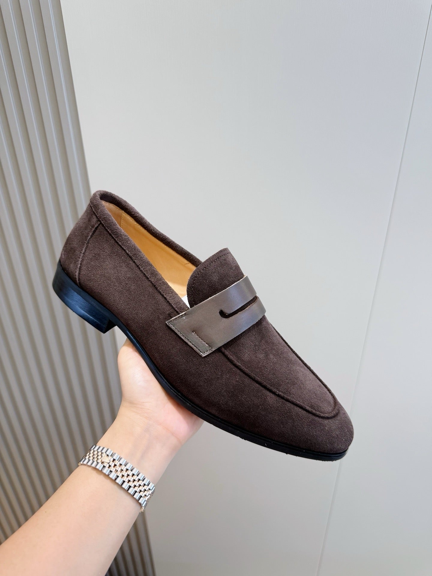 Suede Penny Loafers
