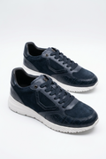 Calfskin leather and suede Octane sneakers