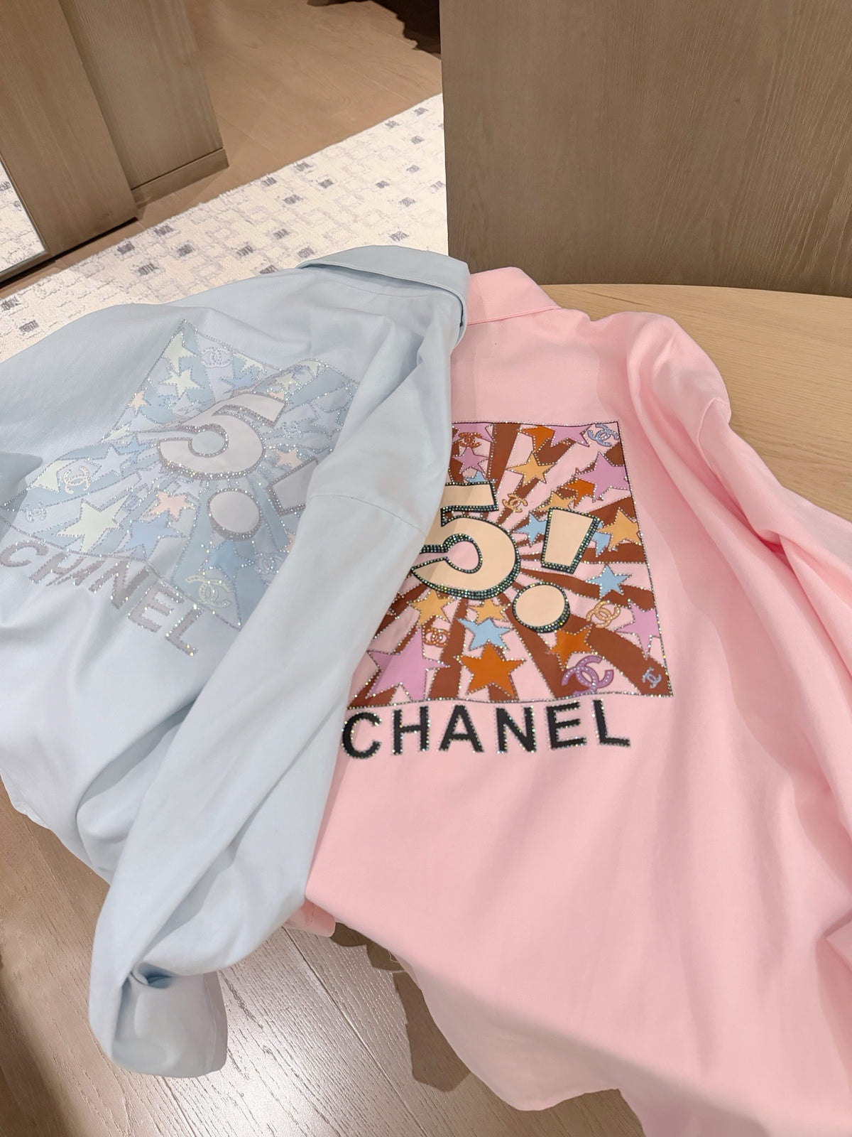 Soft Embellished Logo Button-Up Shirt