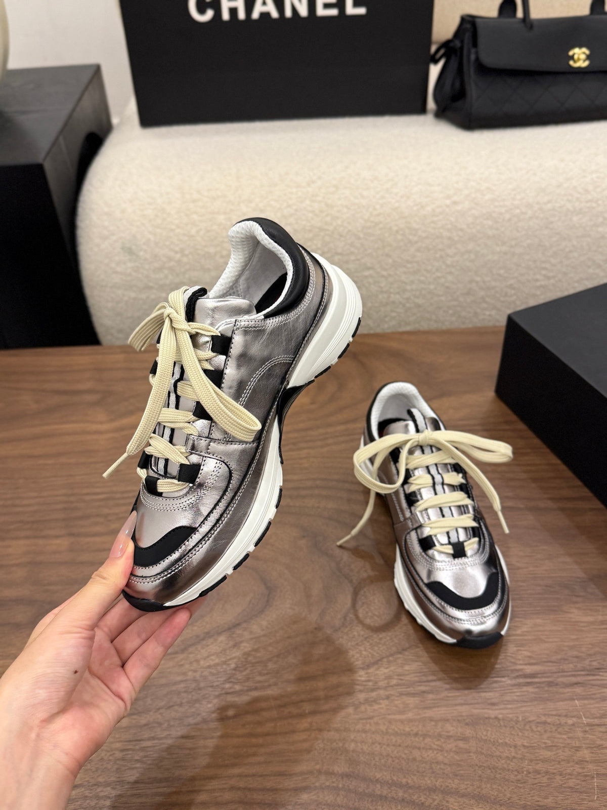 Trainers - Calfskin & suede calfskin