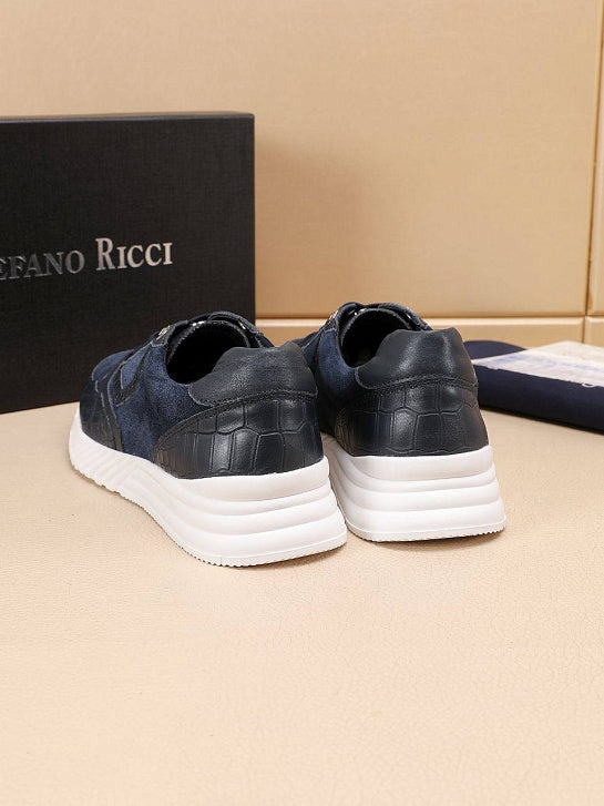 Calfskin leather and suede Octane sneakers
