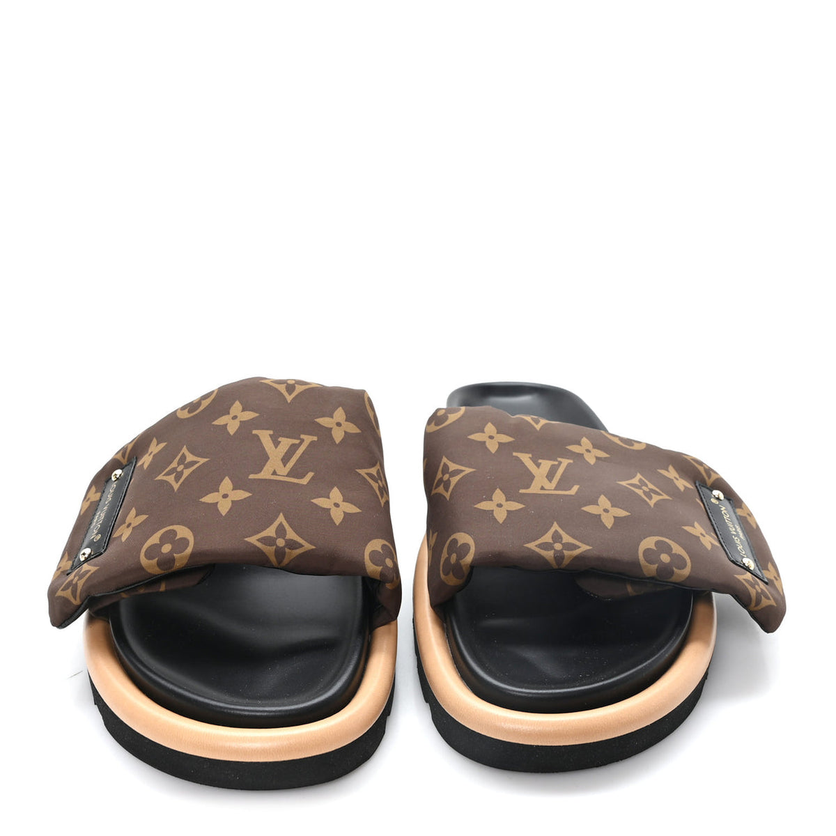 Nylon Monogram Pool Pillow Comfort Mule 36 Cacao Brown