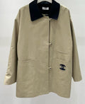 Corduroy-collar utility jacket
