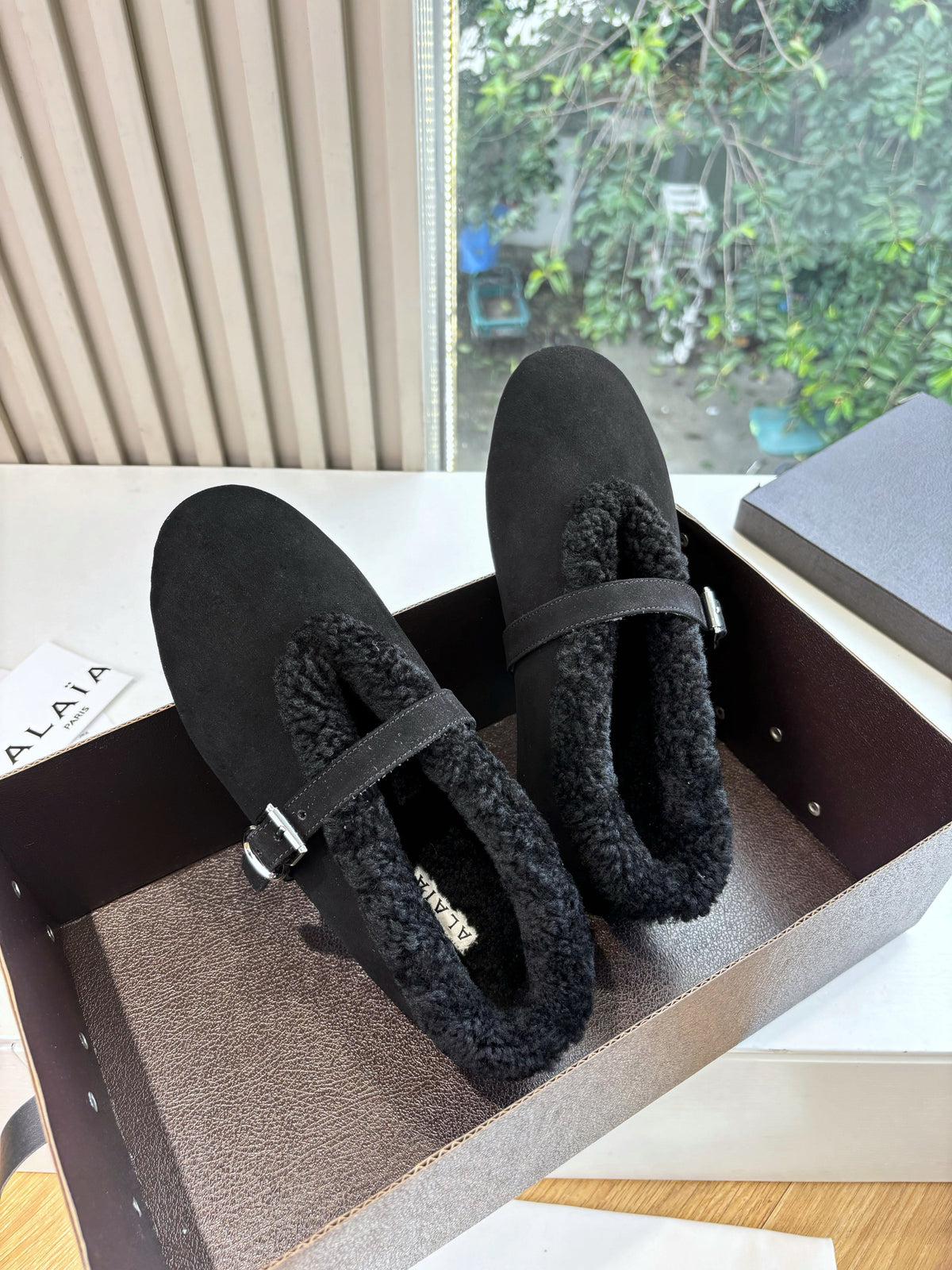 BALLET FLATS IN MERINO SHEARLING