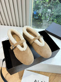 BALLET FLATS IN MERINO SHEARLING