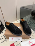 Men's Black Luxury Sneaker With Suede Panels
