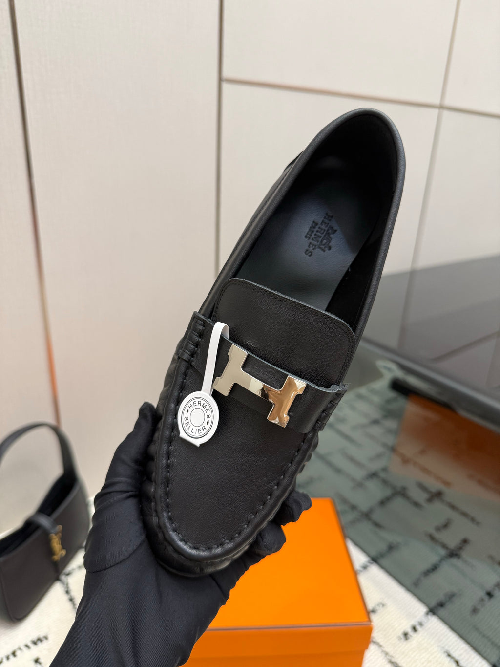 Loafer in suede goatskin with iconic "Paris" buckle