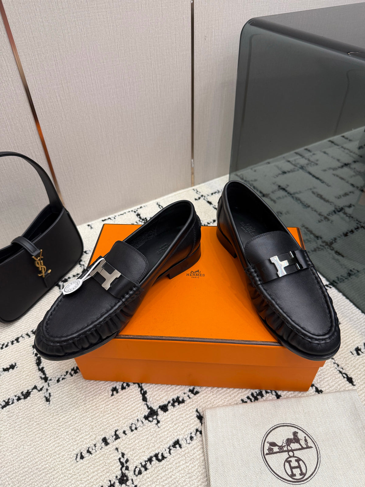 Loafer in suede goatskin with iconic "Paris" buckle