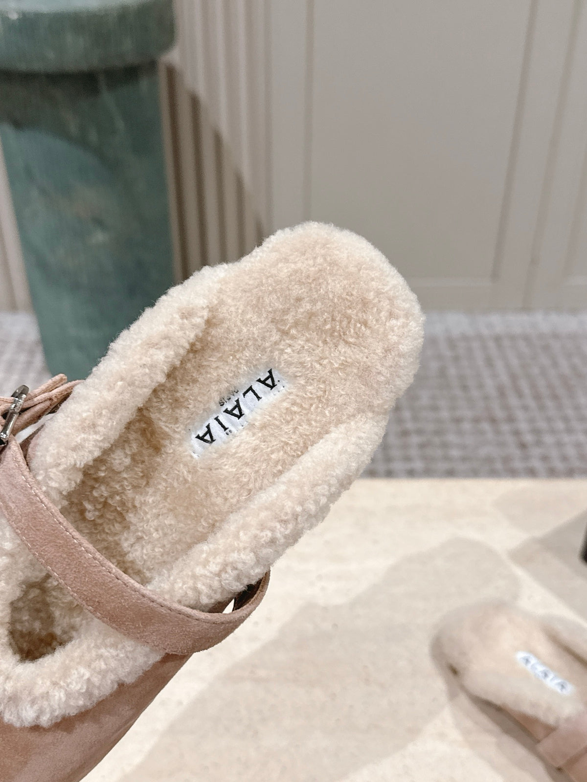 Brown Shearling-Lined Loafers