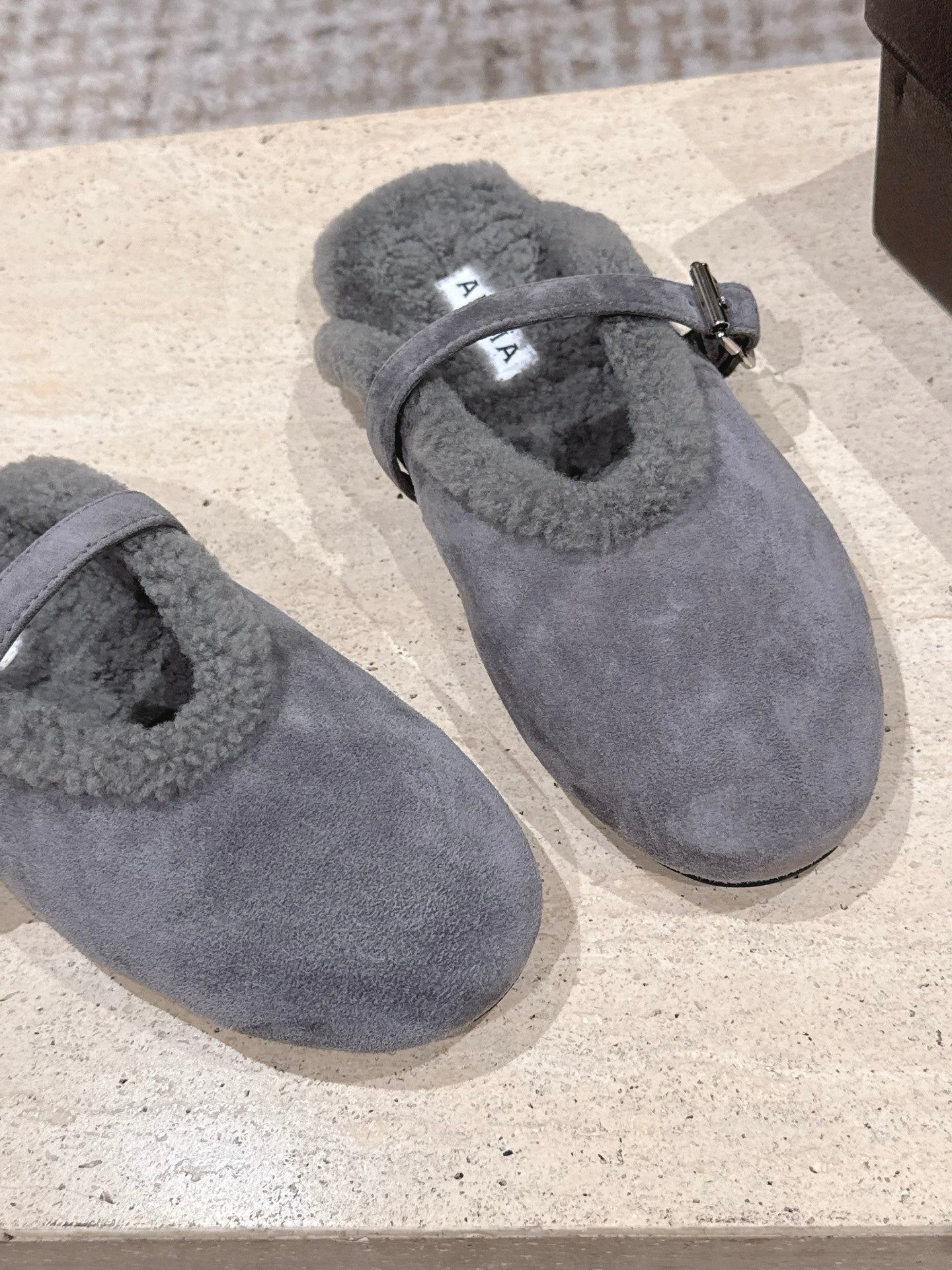 Brown Shearling-Lined Loafers