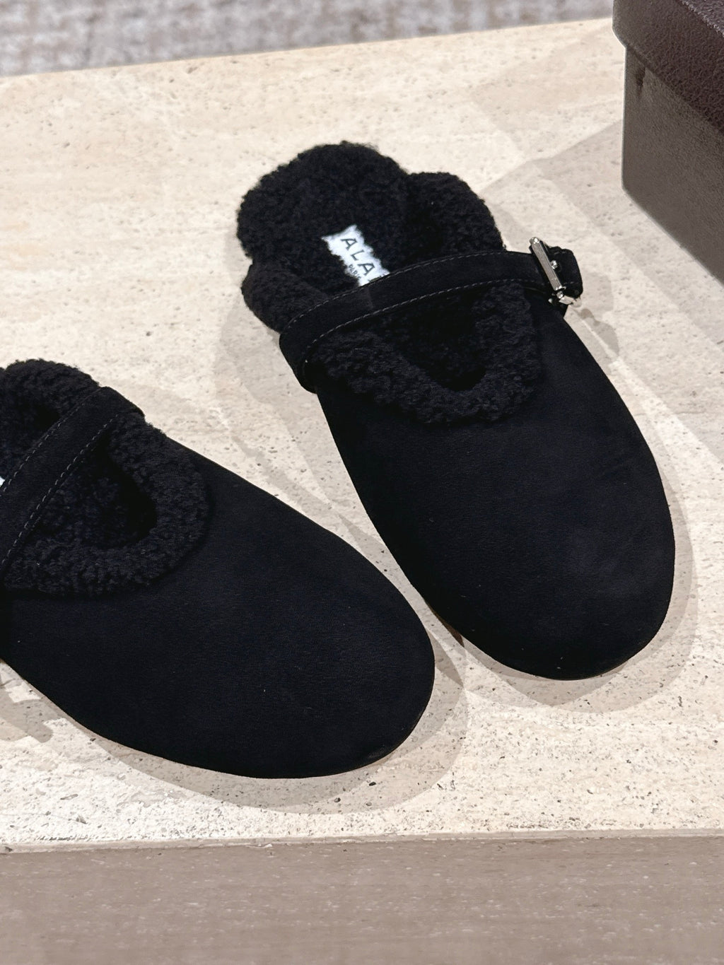 Brown Shearling-Lined Loafers