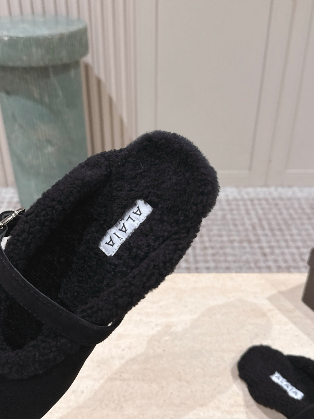 Brown Shearling-Lined Loafers