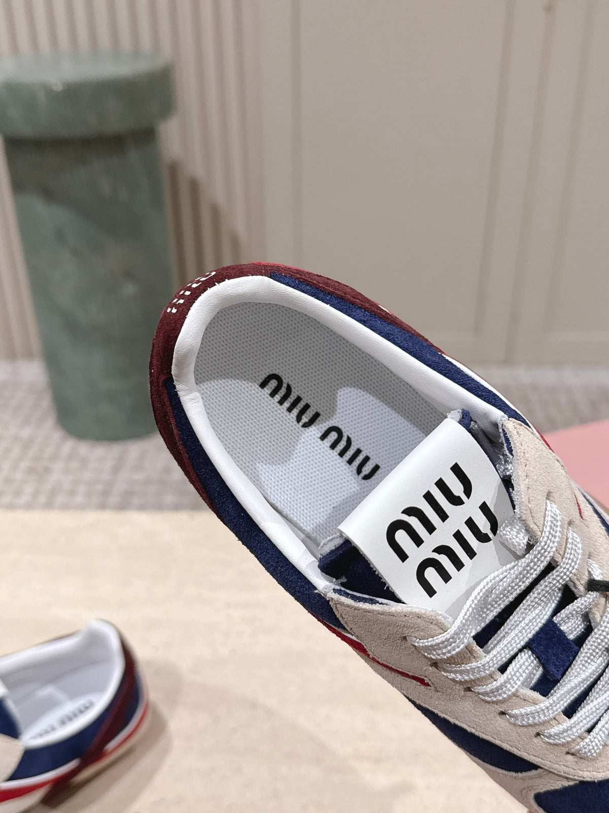 suede and shearling sneakers