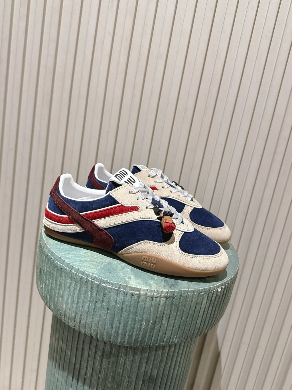 suede and shearling sneakers