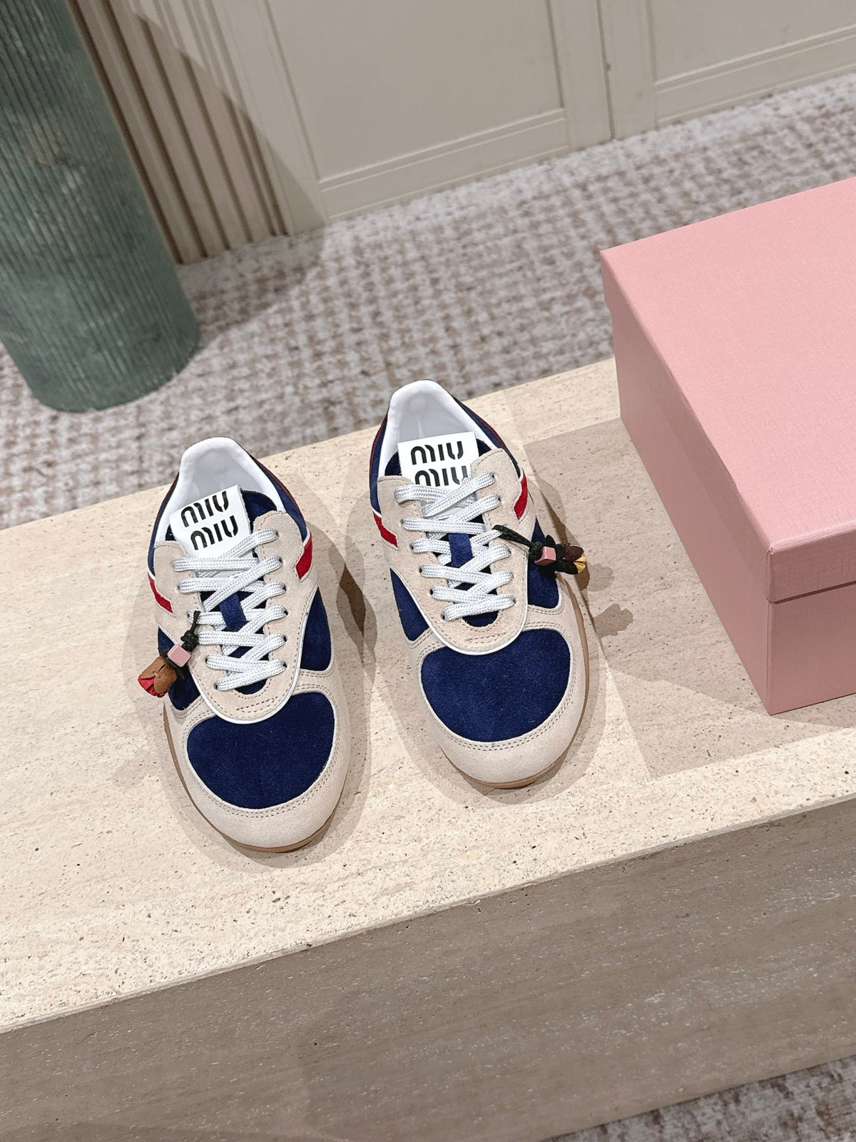 suede and shearling sneakers