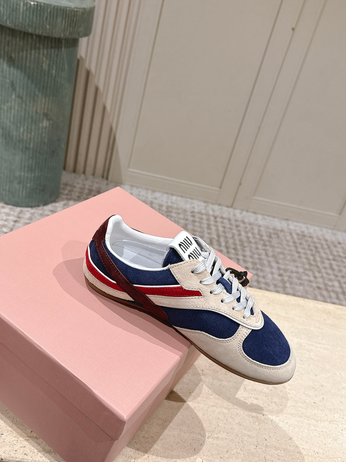suede and shearling sneakers
