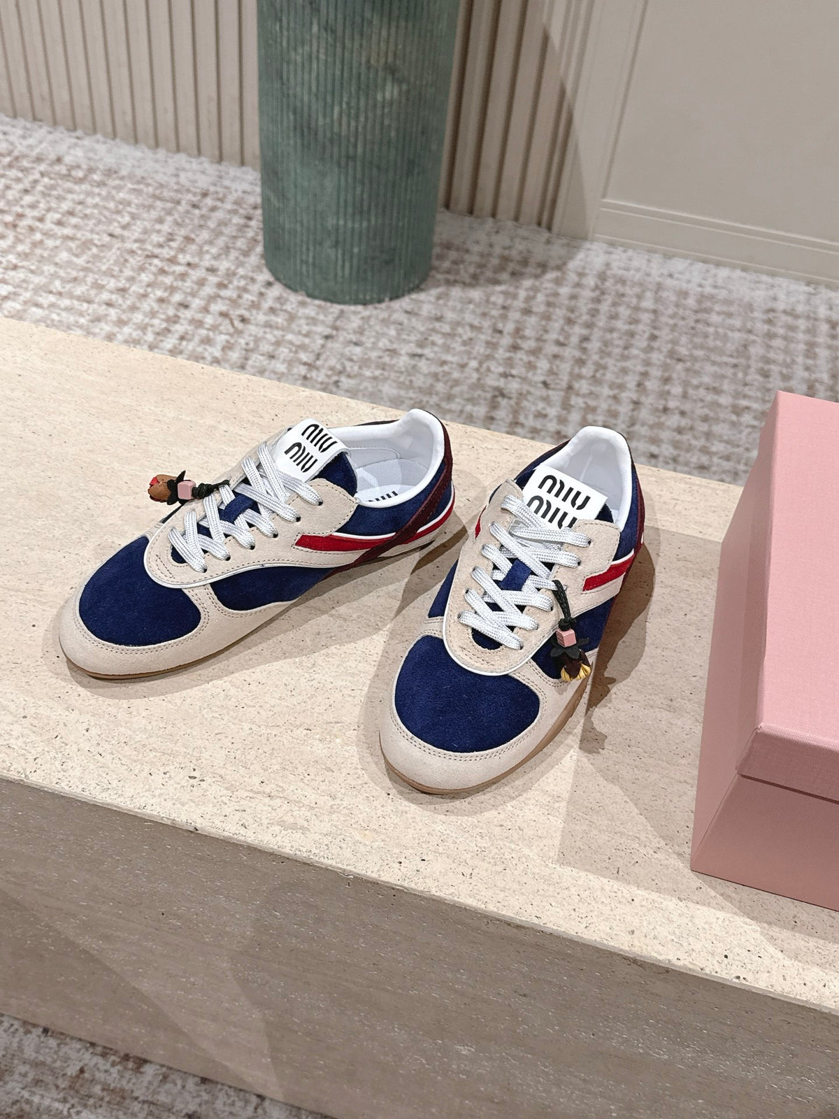 suede and shearling sneakers