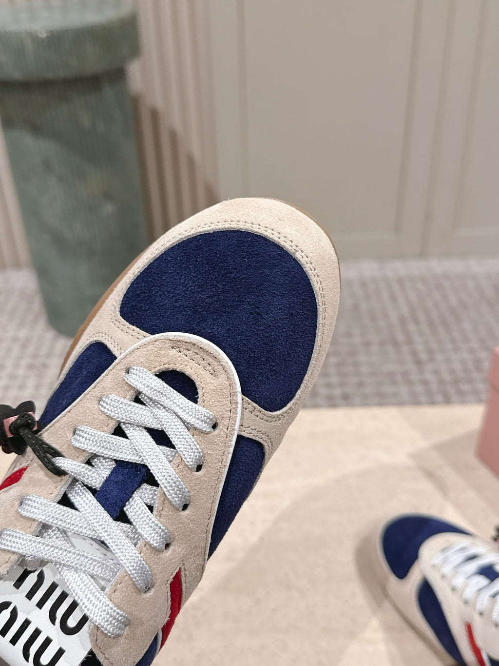 suede and shearling sneakers