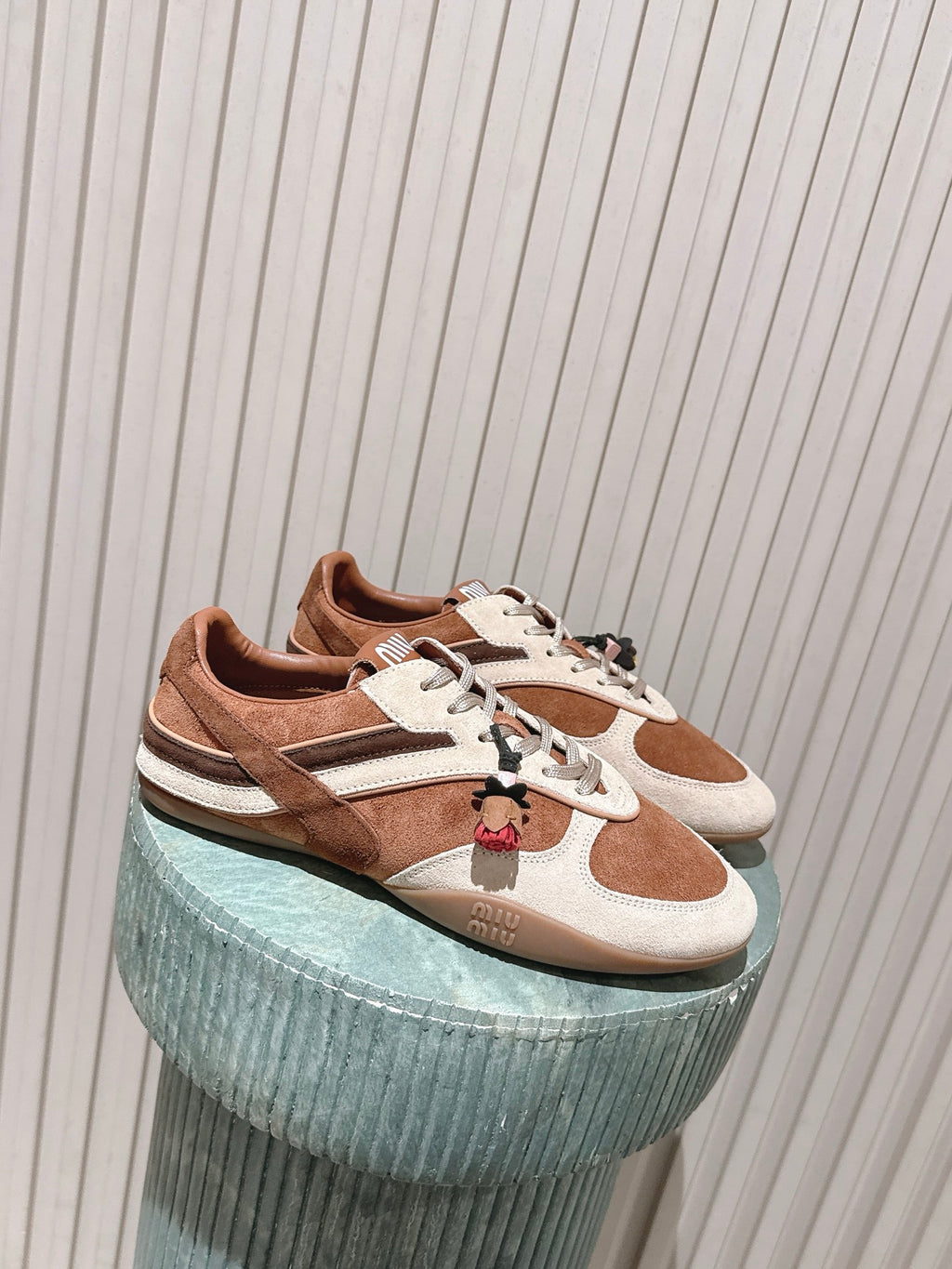 suede and shearling sneakers