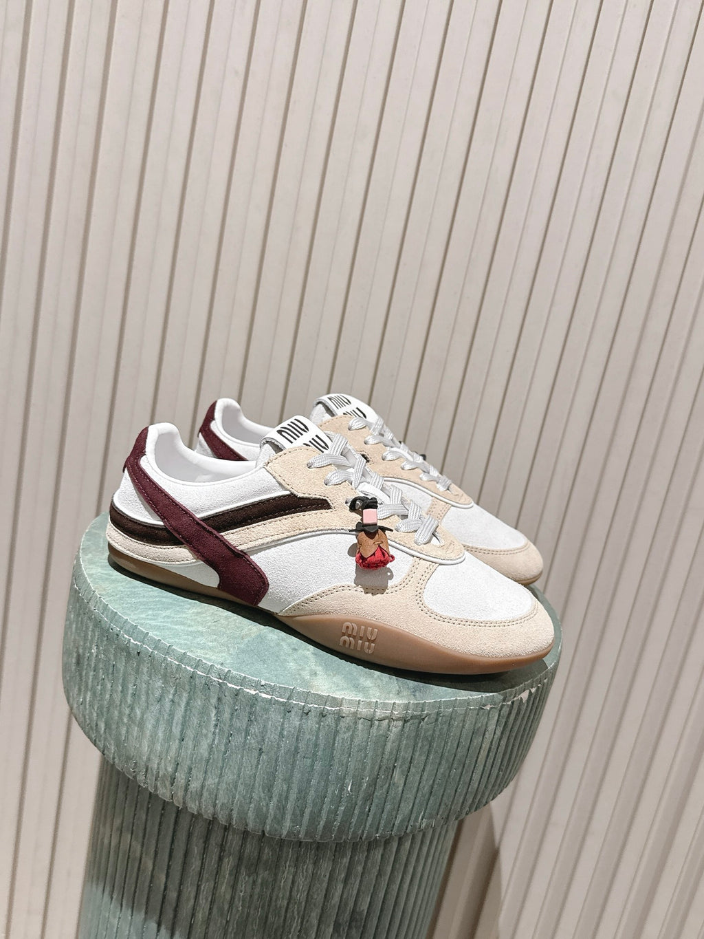suede and shearling sneakers