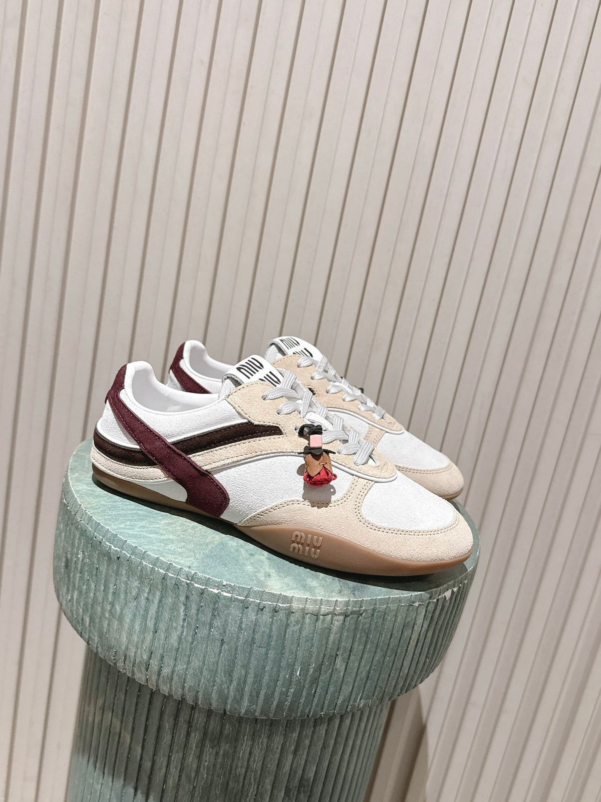 suede and shearling sneakers